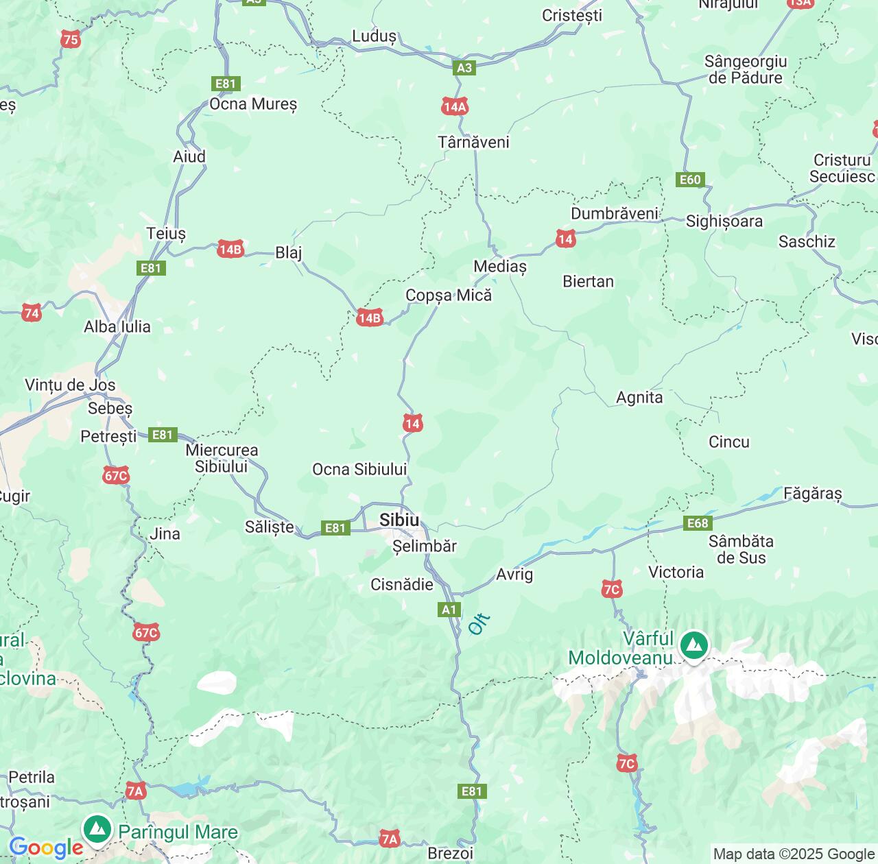 Map image for Intellectual Property Lawyers in Sibiu County and Romania IP firms at coordinates  ; .