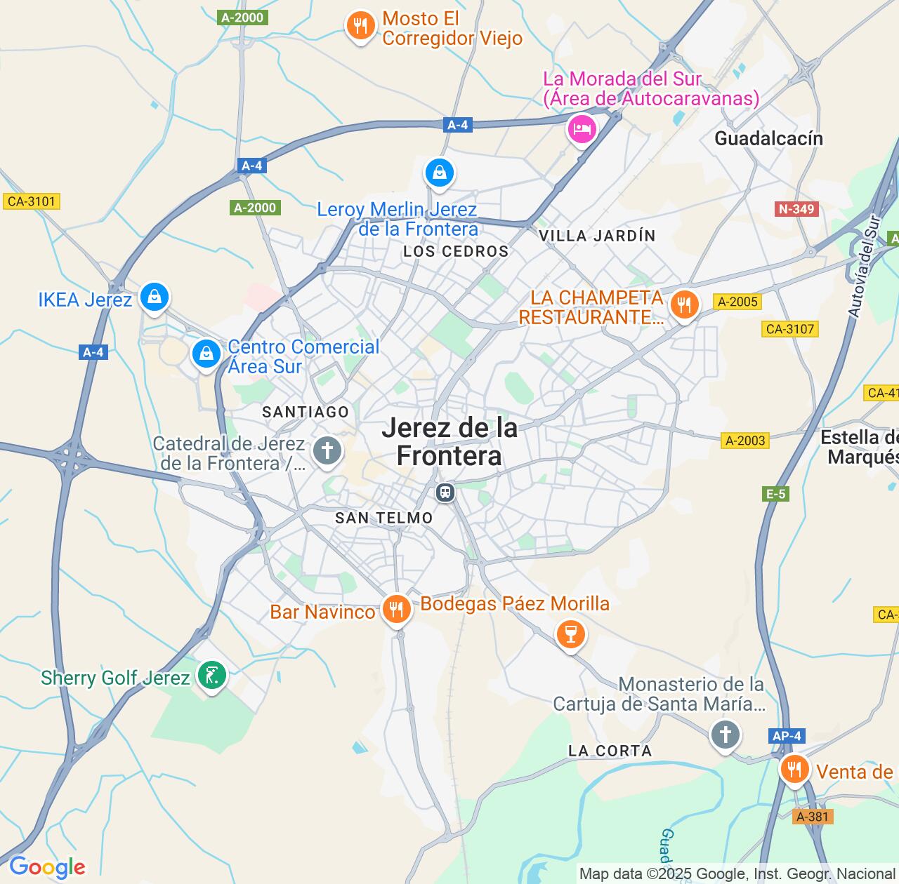 Map image for Intellectual Property Lawyers in Jerez de la Frontera and Andalusia IP firms at coordinates  ; .