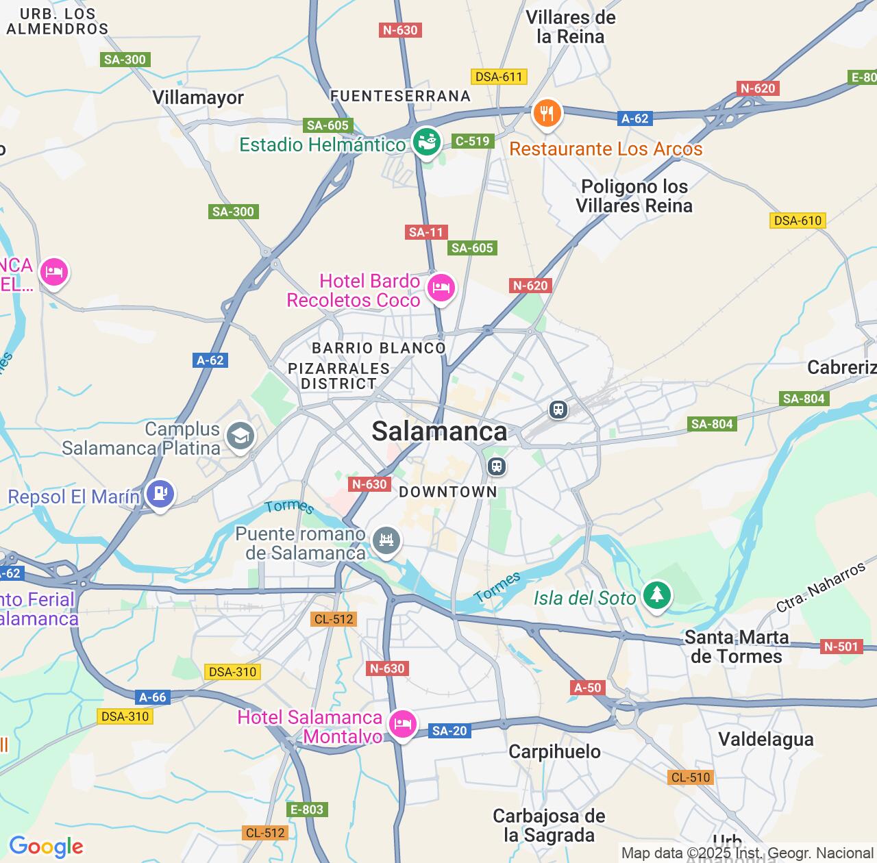 Map image for Intellectual Property Lawyers in Salamanca and Castille and León IP firms at coordinates  ; .