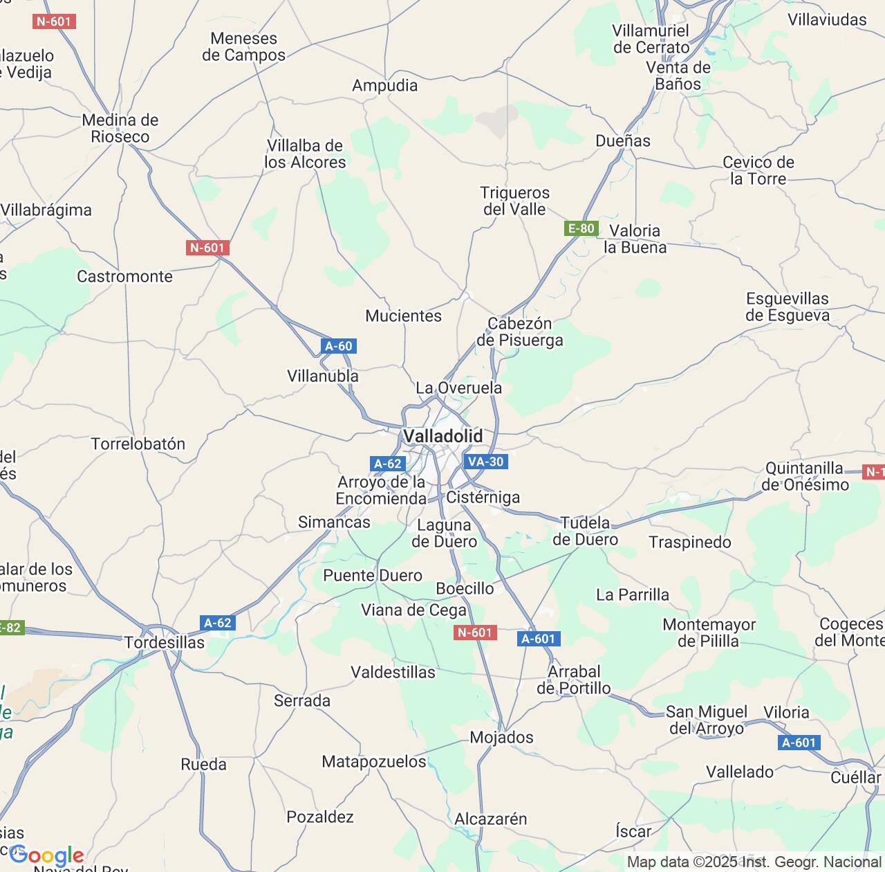 Map image for Intellectual Property Lawyers in Valladolid and Castille and León IP firms at coordinates  ; .