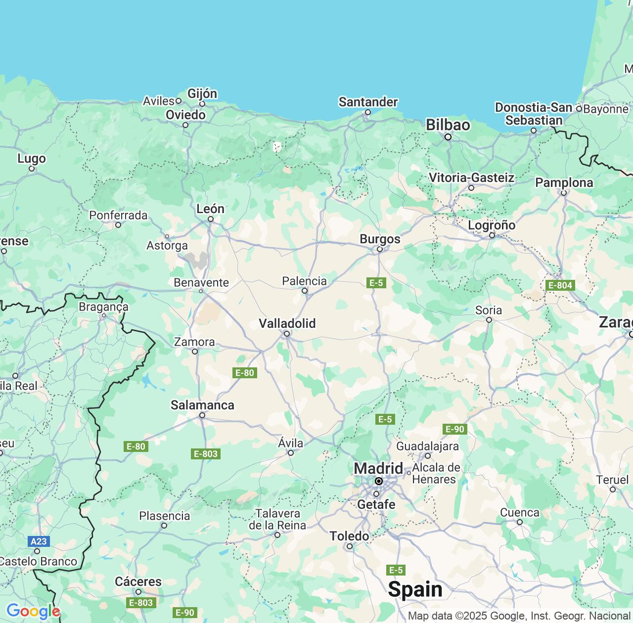 Map image for Intellectual Property Lawyers in Castille and León and Spain IP firms at coordinates  ; .