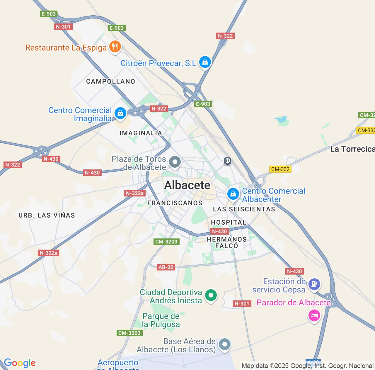 Map image for Intellectual Property Lawyers in Albacete and Castille-La Mancha IP firms at coordinates  ; .