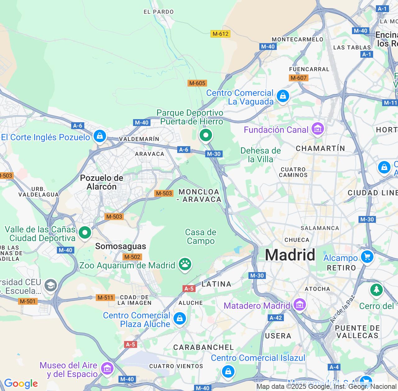 Map image for Intellectual Property Lawyers in Moncloa-Aravaca and Madrid IP firms at coordinates  ; .