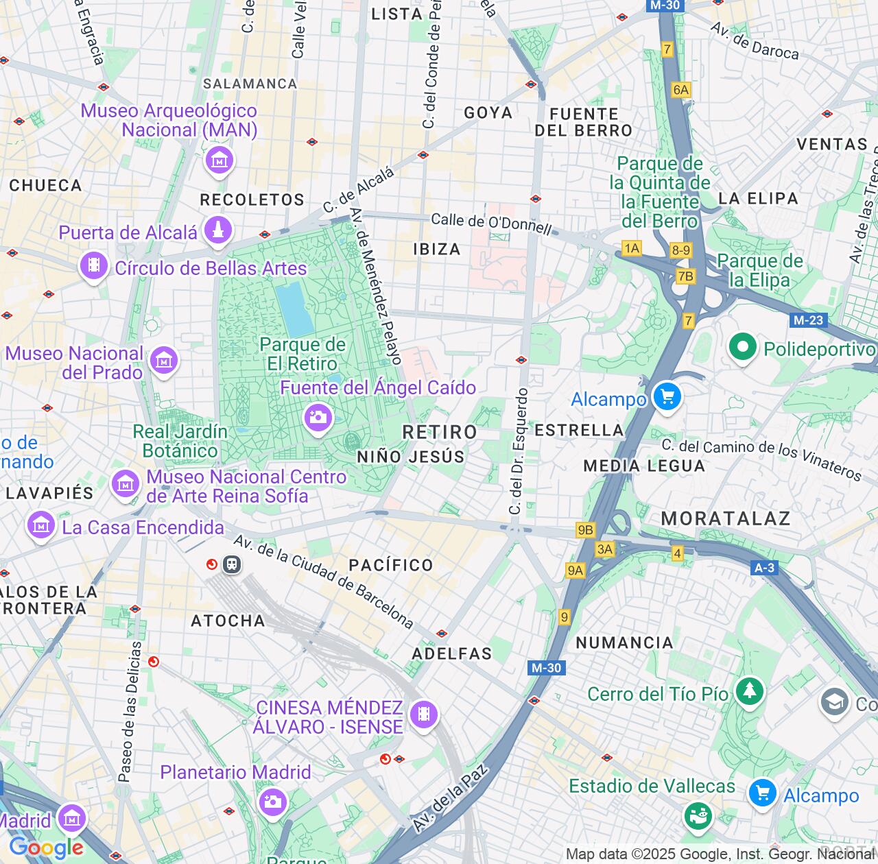 Map image for Intellectual Property Lawyers in Retiro and Madrid IP firms at coordinates  ; .