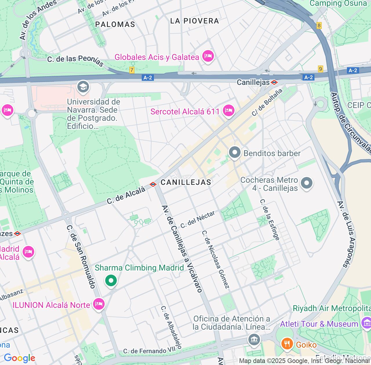Map image for Intellectual Property Lawyers in San Blas-Canillejas and Madrid IP firms at coordinates  ; .
