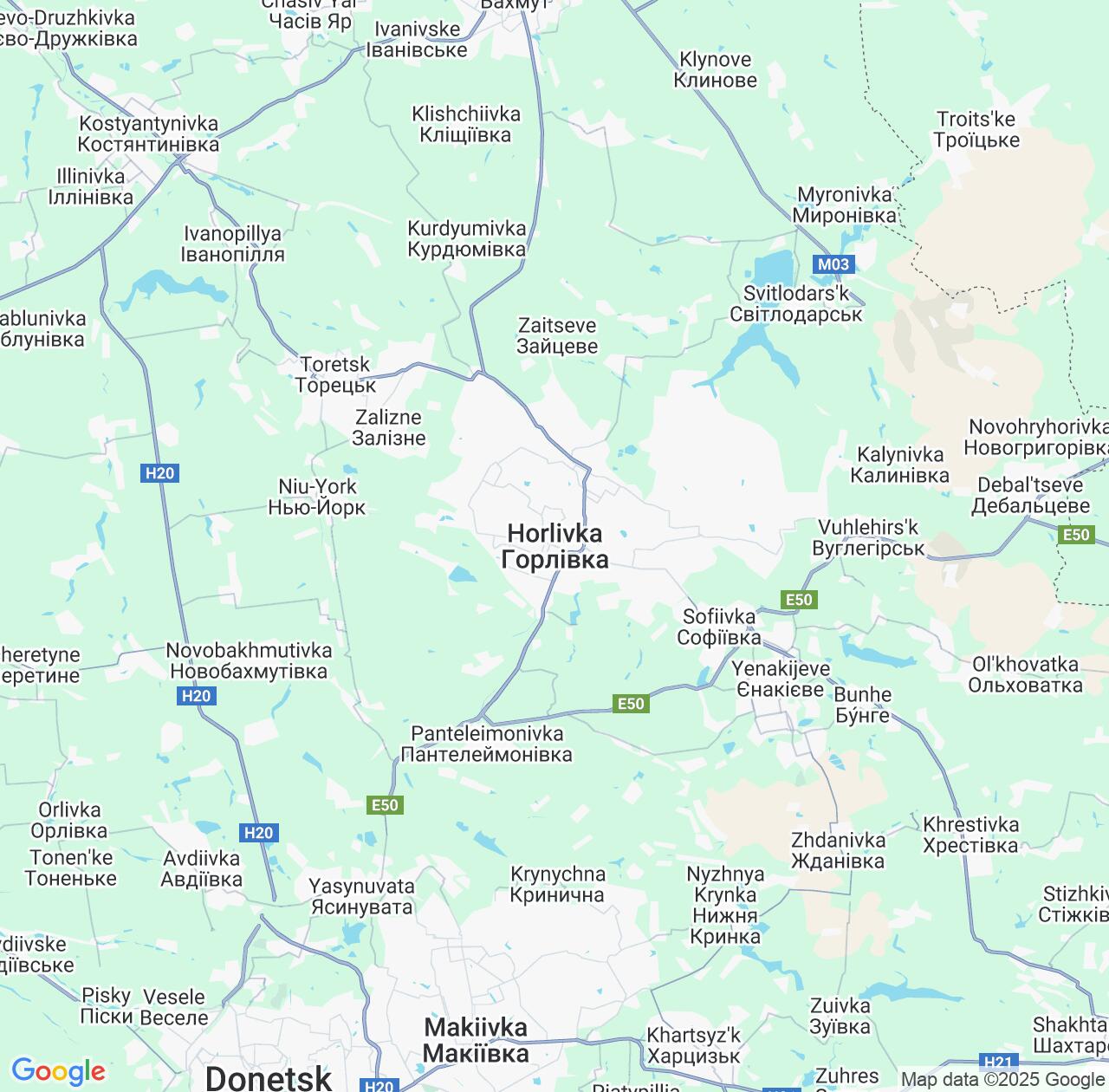 Map image for Intellectual Property Lawyers in Horlivka and Donetsk IP firms at coordinates  ; .