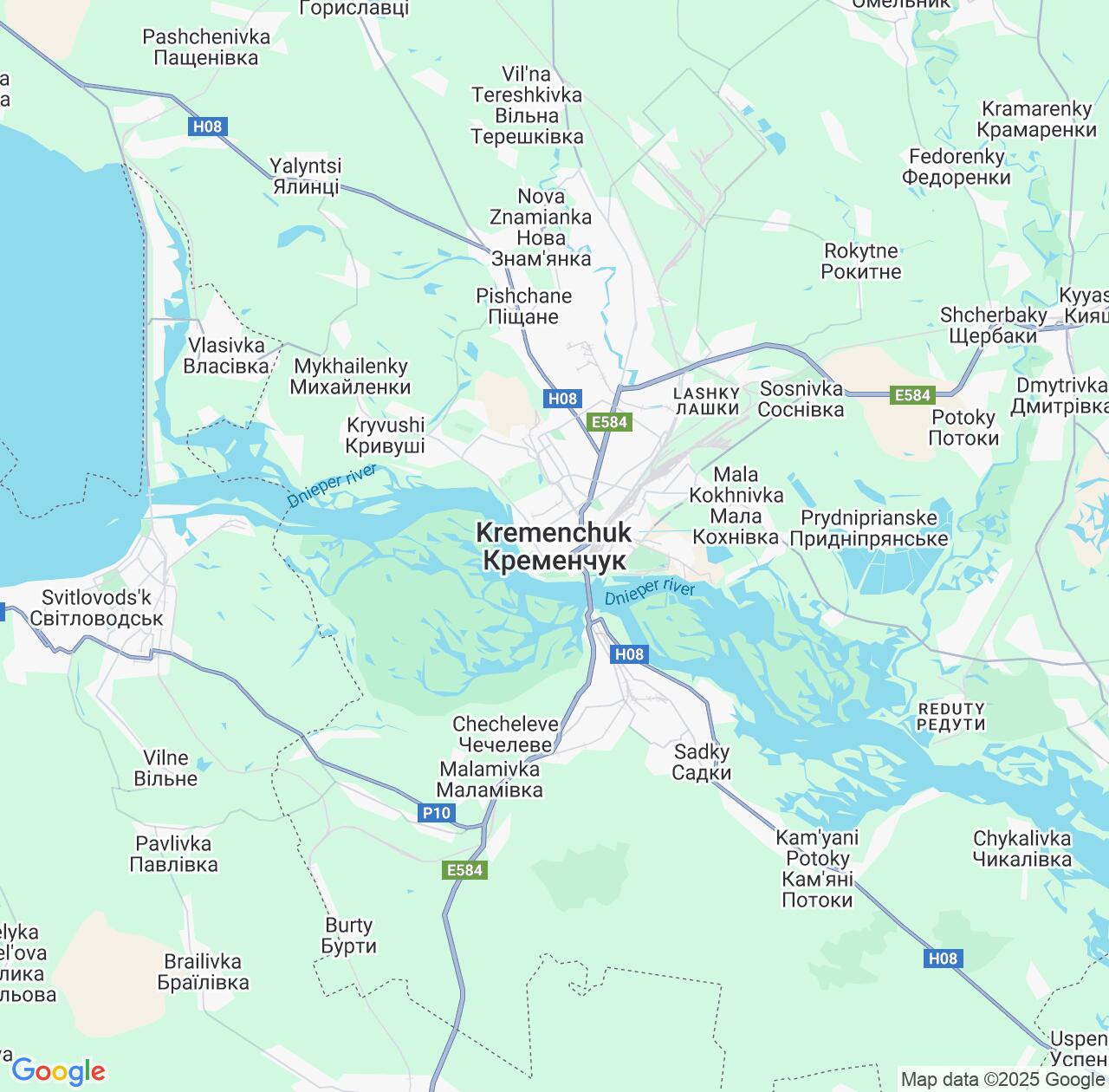 Map image for Intellectual Property Lawyers in Kremenchuk and Poltava IP firms at coordinates  ; .