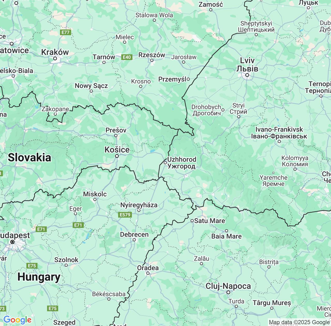 Map image for Intellectual Property Lawyers in Transcarpathia and Ukraine IP firms at coordinates  ; .