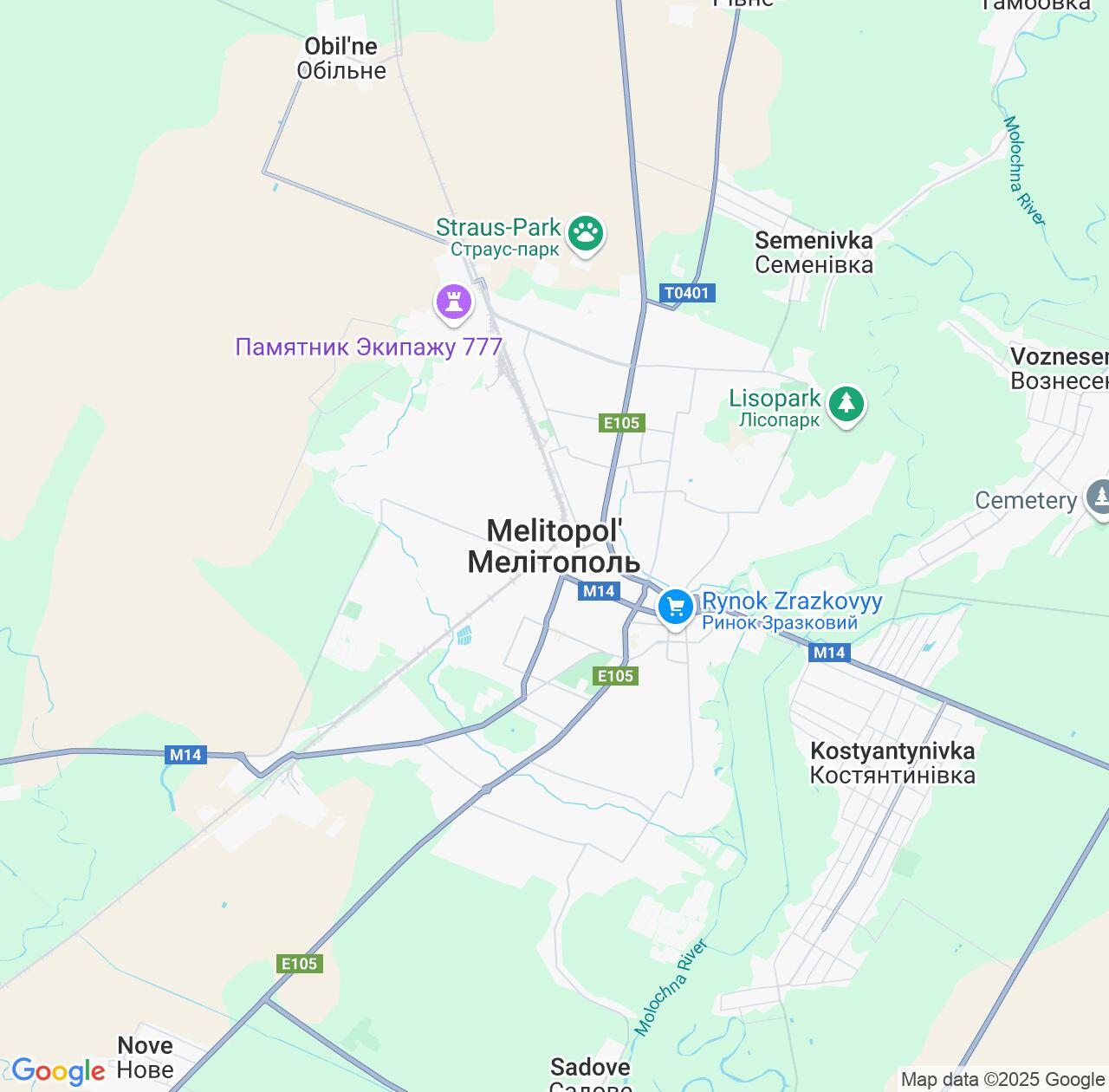Map image for Intellectual Property Lawyers in Melitopol and Zaporizhzhia IP firms at coordinates  ; .