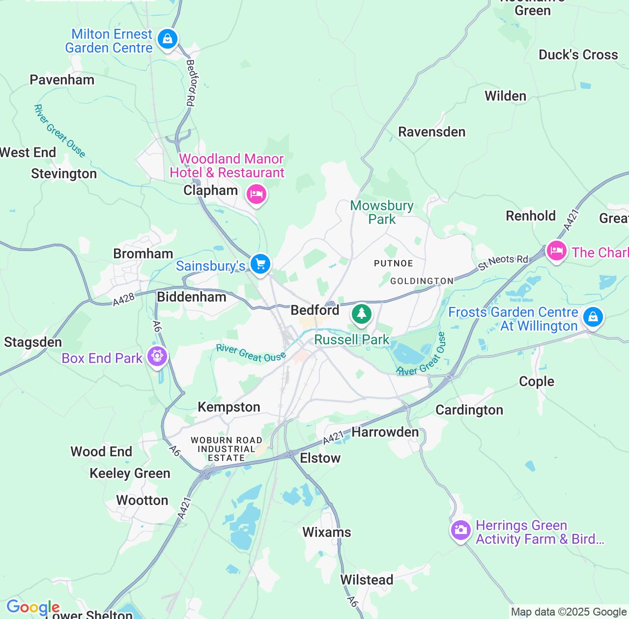 Map image for Intellectual Property Lawyers in Bedford and England IP firms at coordinates  ; .