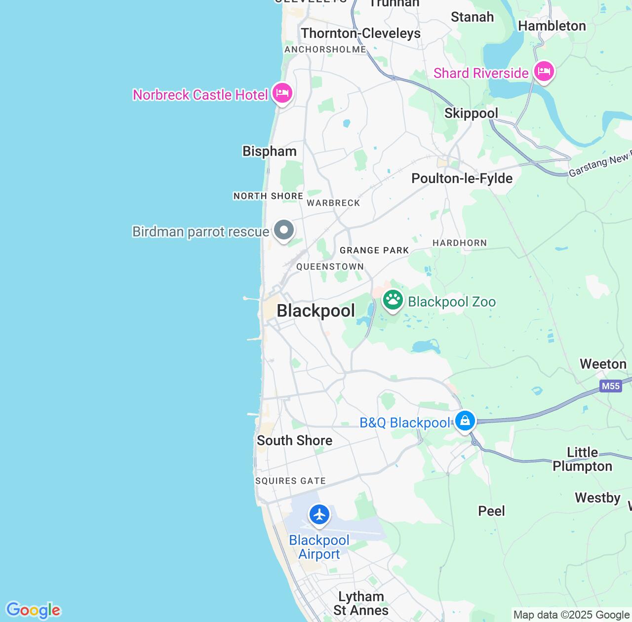 Map image for Intellectual Property Lawyers in Blackpool and England IP firms at coordinates  ; .