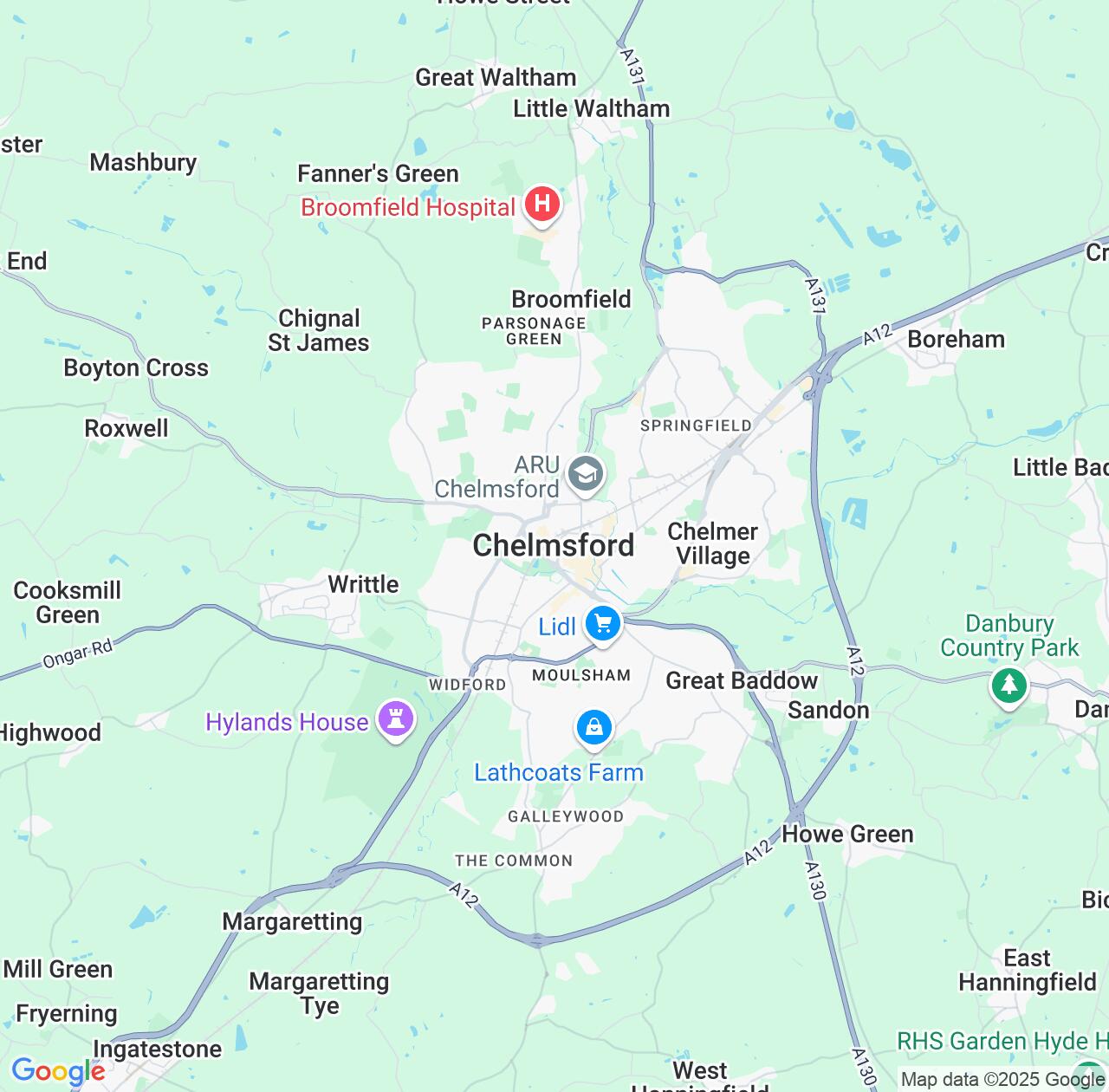 Map image for Intellectual Property Lawyers in Chelmsford and England IP firms at coordinates  ; .