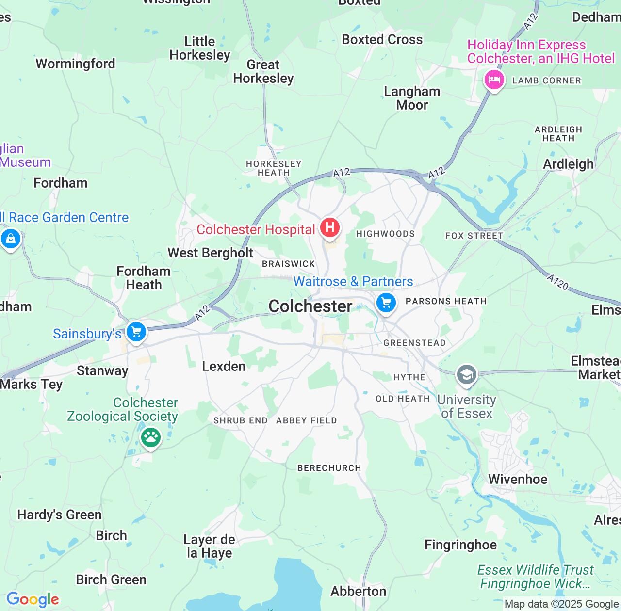 Map image for Intellectual Property Lawyers in Colchester and England IP firms at coordinates  ; .