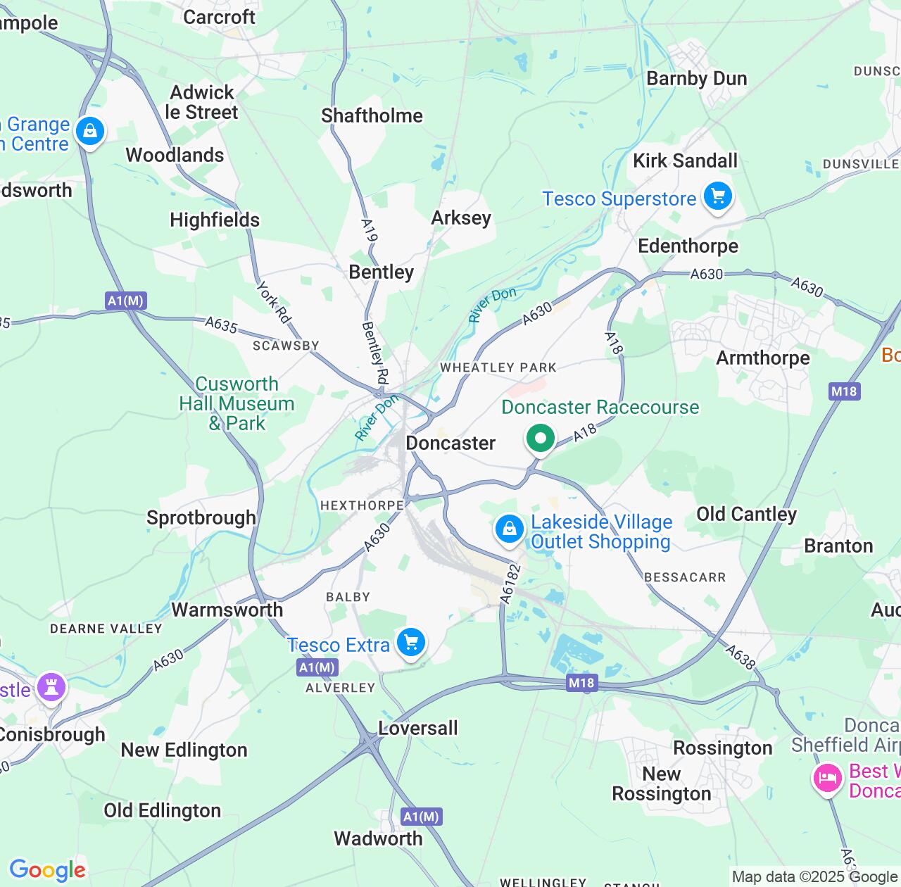 Map image for Intellectual Property Lawyers in Doncaster and England IP firms at coordinates  ; .