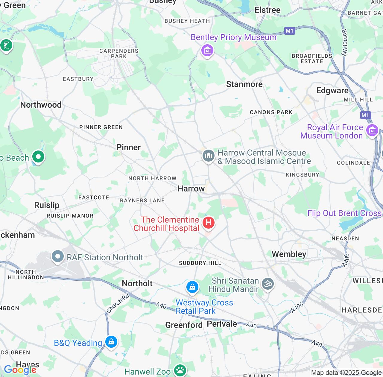 Map image for Intellectual Property Lawyers in Harrow and England IP firms at coordinates  ; .