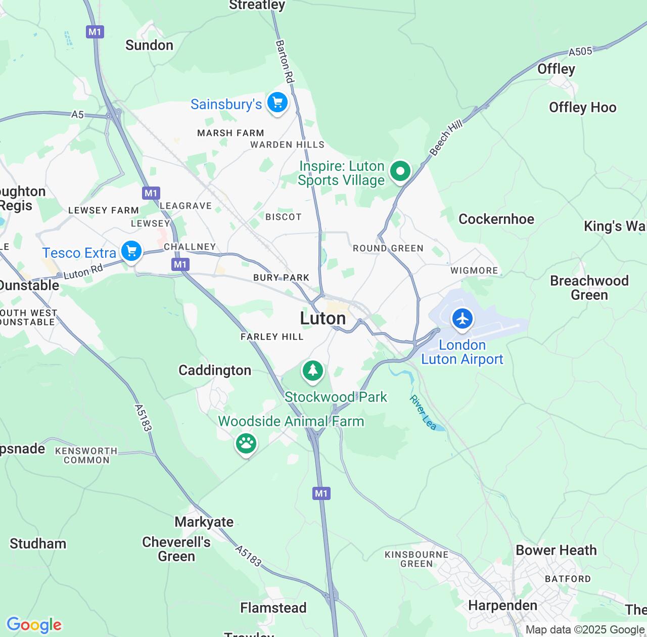 Map image for Intellectual Property Lawyers in Luton and England IP firms at coordinates  ; .