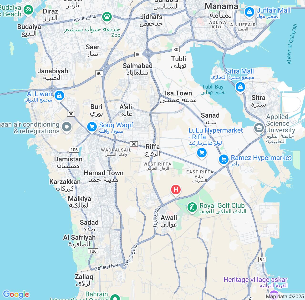 Map image for Intellectual Property Lawyers in Ar Rifa' and Southern Governorate IP firms at coordinates  ; .