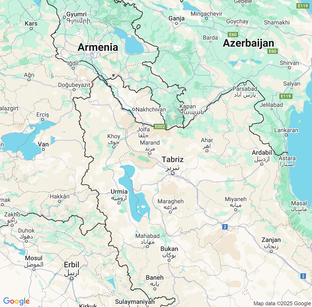 Map image for Intellectual Property Lawyers in East Azerbaijan and Iran IP firms at coordinates  ; .
