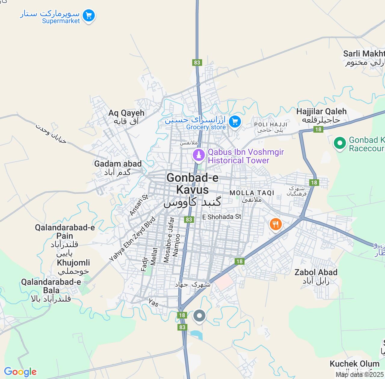 Map image for Intellectual Property Lawyers in Gonbad-e Kavus and Golestan IP firms at coordinates  ; .