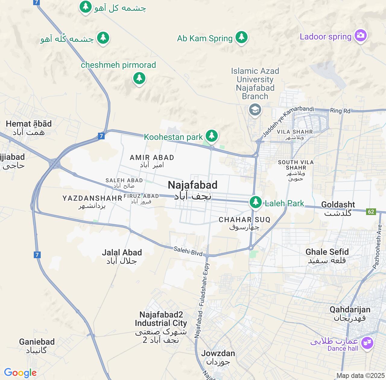Map image for Intellectual Property Lawyers in Najafabad and Isfahan IP firms at coordinates  ; .