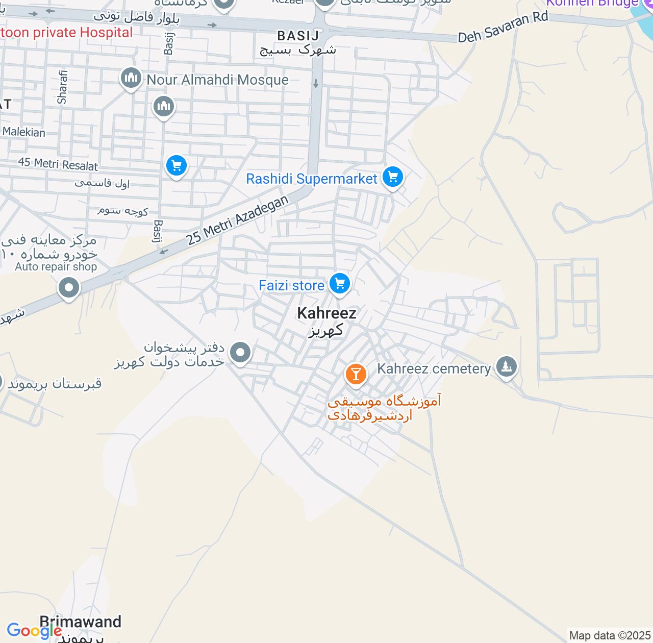 Map image for Intellectual Property Lawyers in Kahriz and Kermanshah Province IP firms at coordinates  ; .