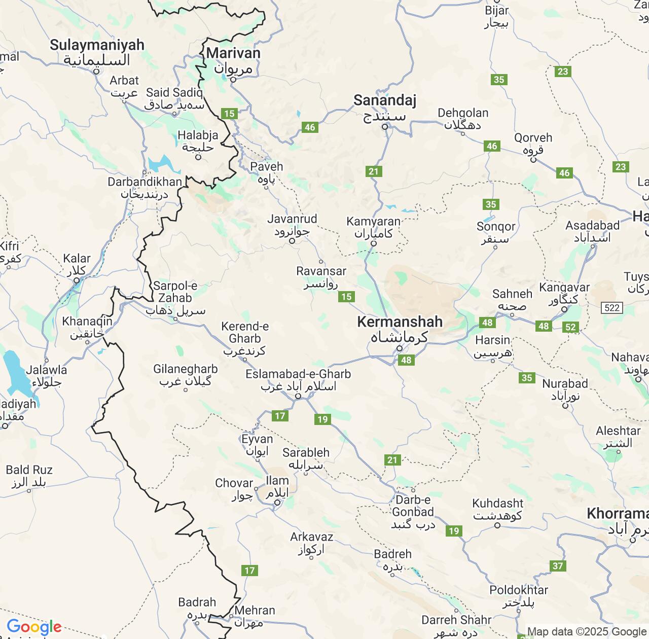 Map image for Intellectual Property Lawyers in Kermanshah Province and Iran IP firms at coordinates  ; .