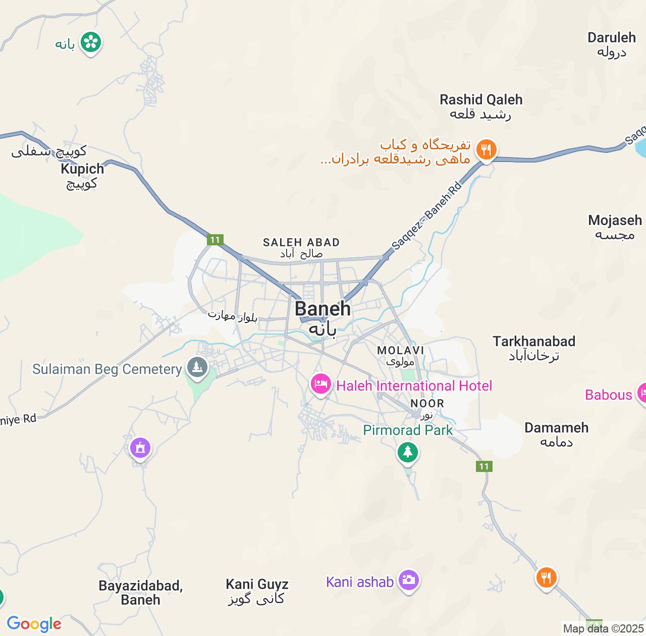 Map image for Intellectual Property Lawyers in Baneh and Kurdistan Province IP firms at coordinates  ; .