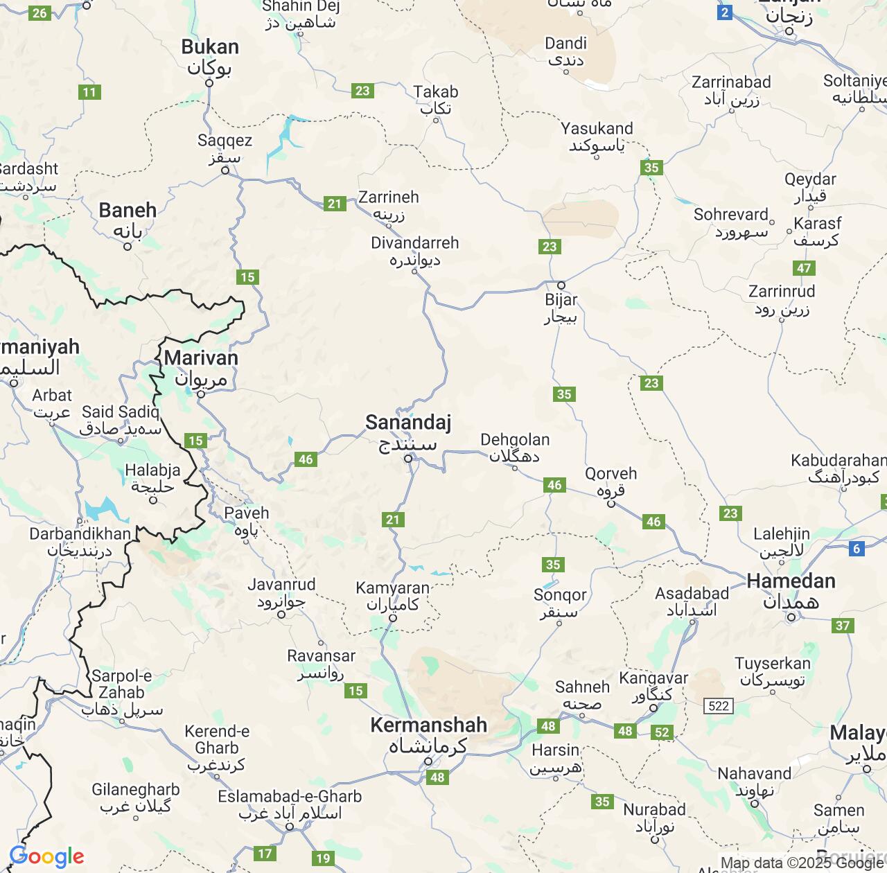 Map image for Intellectual Property Lawyers in Kurdistan Province and Iran IP firms at coordinates  ; .