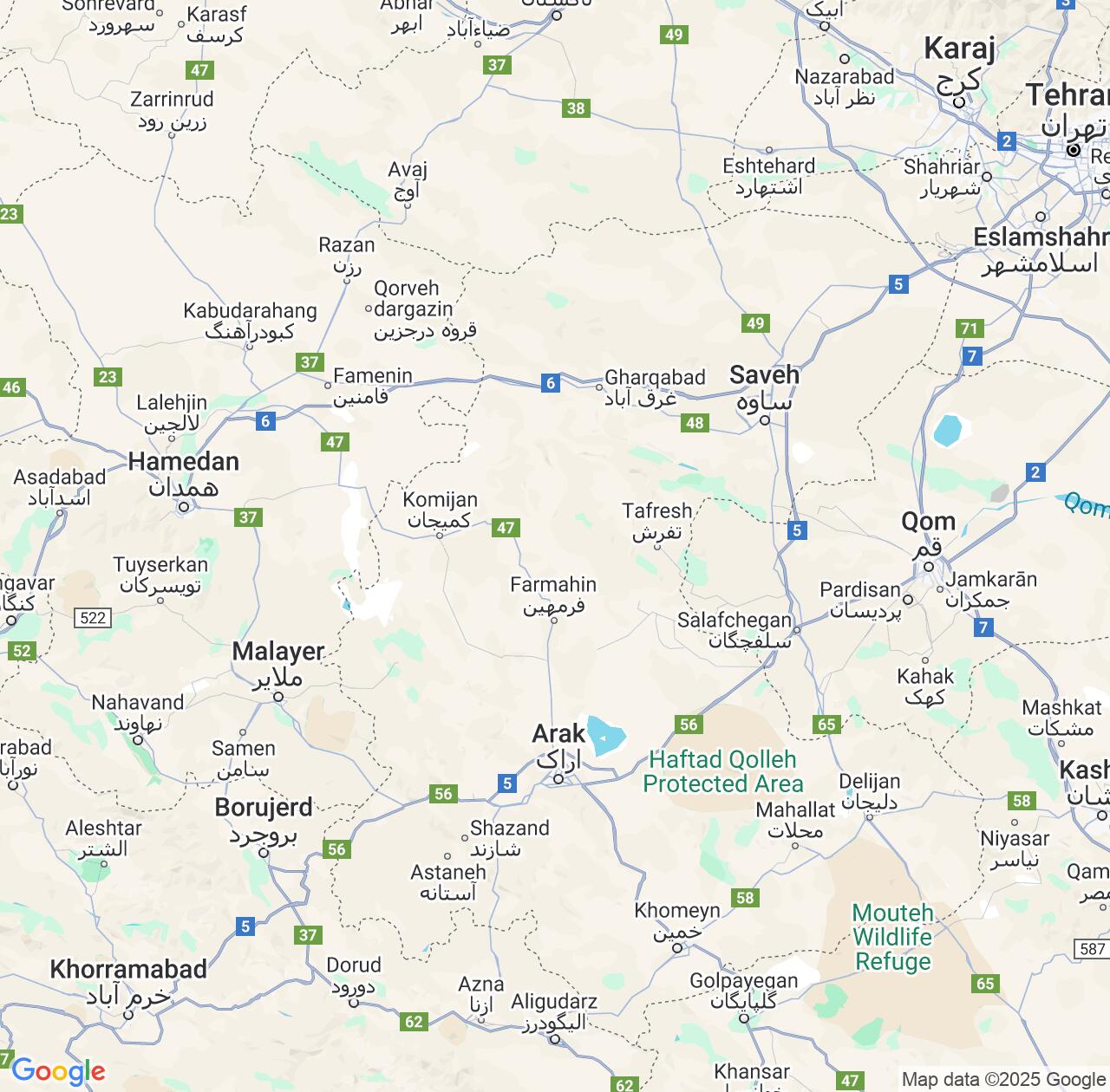 Map image for Intellectual Property Lawyers in Markazi and Iran IP firms at coordinates  ; .