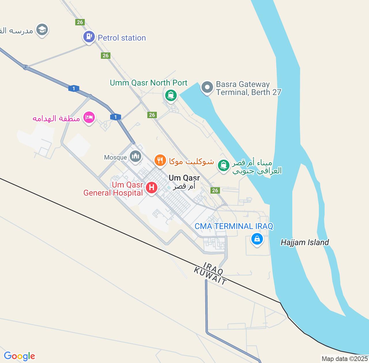 Map image for Intellectual Property Lawyers in Umm Qasr and Basra IP firms at coordinates  ; .