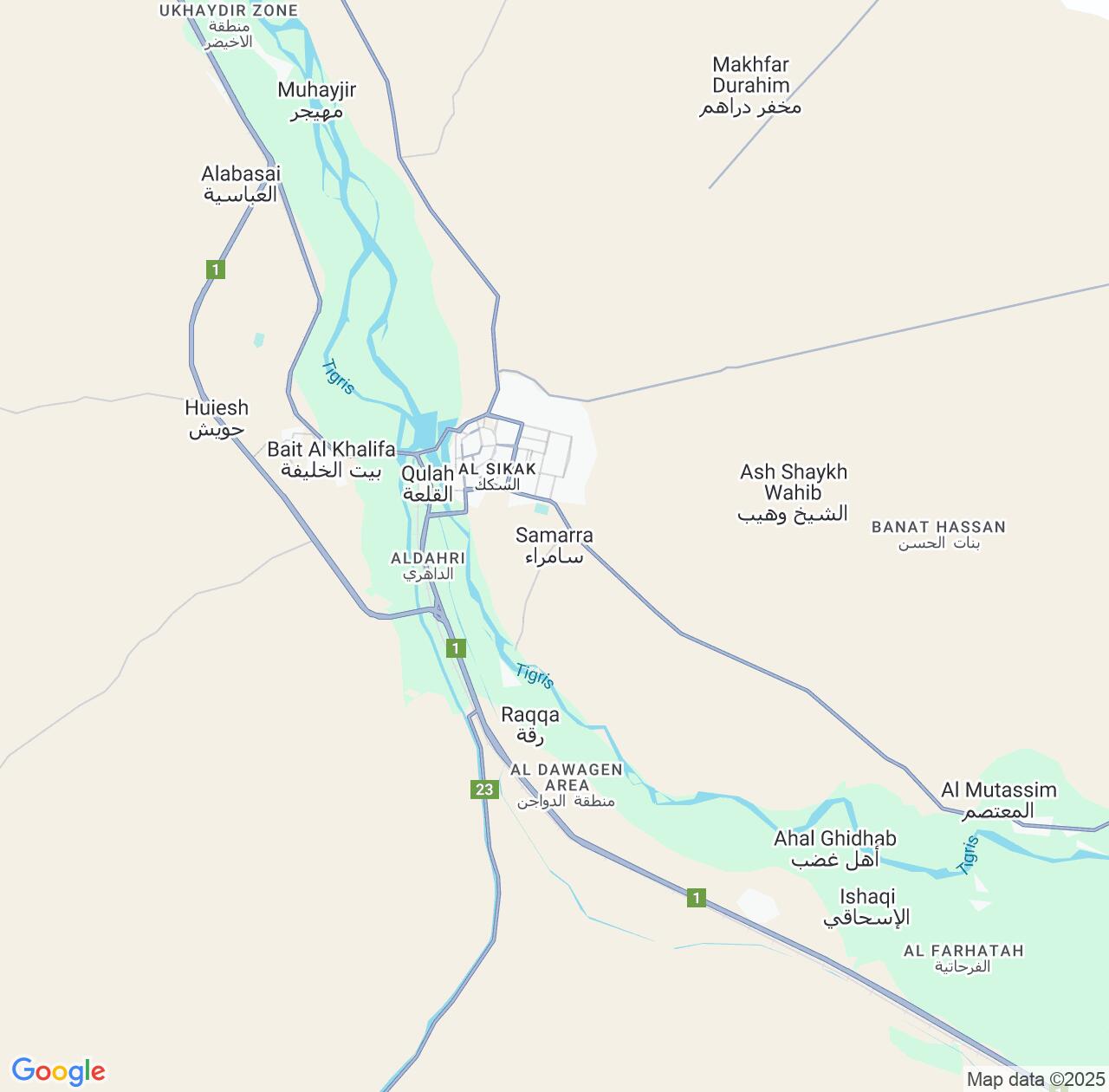 Map image for Intellectual Property Lawyers in Samarra' and Salah ad Din IP firms at coordinates  ; .