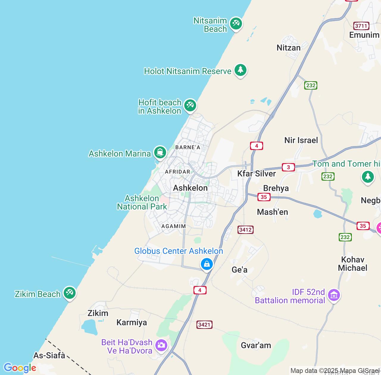 Map image for Intellectual Property Lawyers in Ashkelon and Southern District IP firms at coordinates  ; .