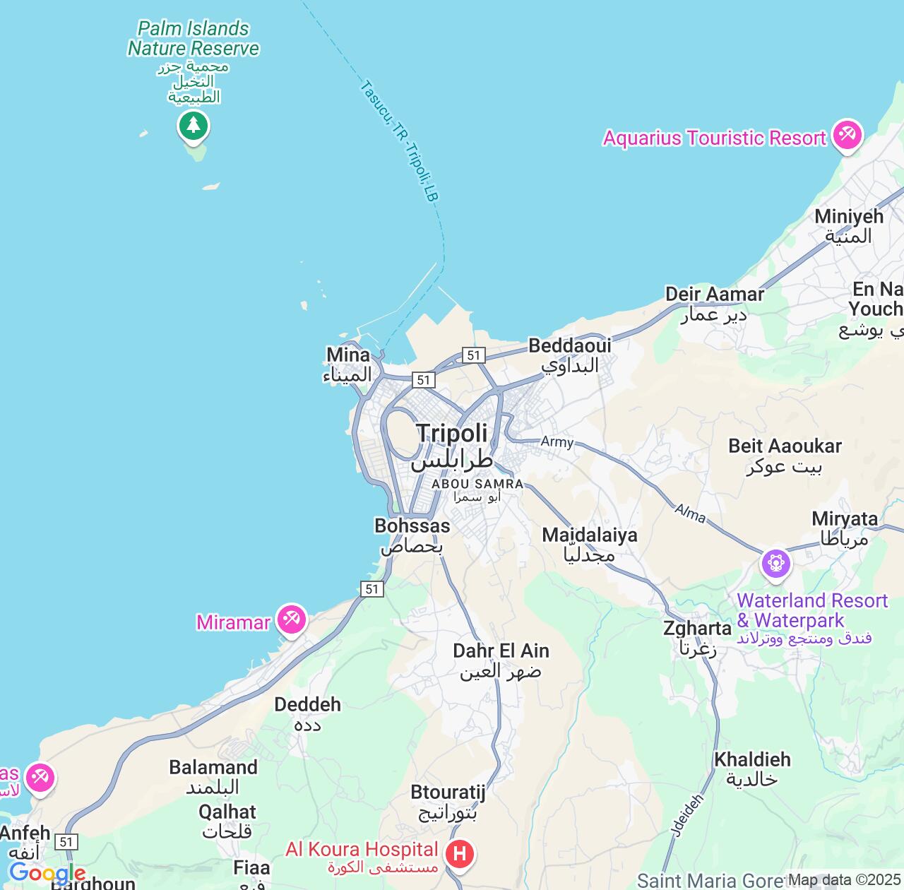 Map image for Intellectual Property Lawyers in Tripoli and Liban-Nord IP firms at coordinates  ; .