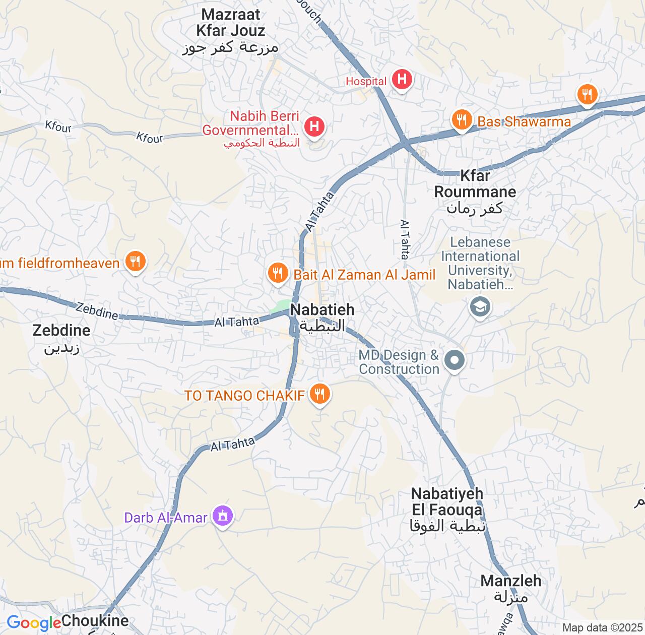 Map image for Intellectual Property Lawyers in Nabatîyé and Lebanon IP firms at coordinates  ; .
