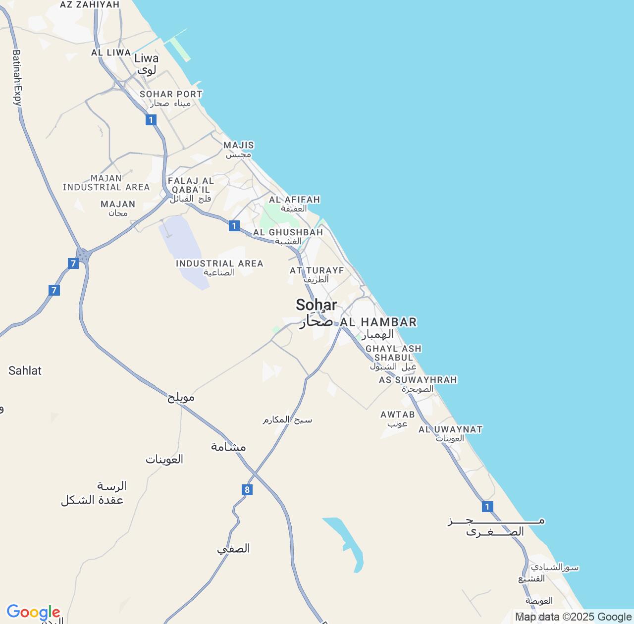 Map image for Intellectual Property Lawyers in Sohar and Al Batinah North IP firms at coordinates  ; .