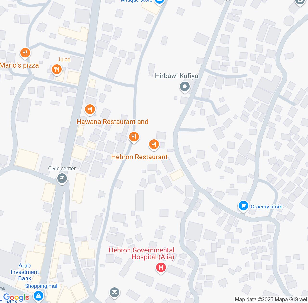 Map image for Intellectual Property Lawyers in Hebron and West Bank IP firms at coordinates  ; .