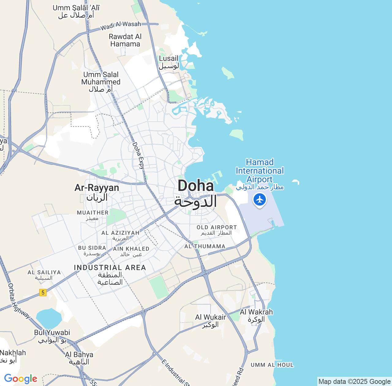 Map image for Intellectual Property Lawyers in Doha and Baladīyat ad Dawḩah IP firms at coordinates  ; .