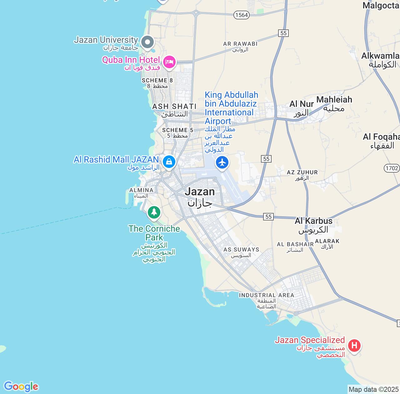Map image for Intellectual Property Lawyers in Jizan and Jazan Region IP firms at coordinates  ; .