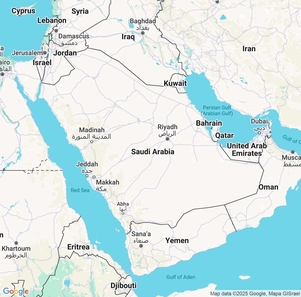 Map image for Intellectual Property Lawyers in Saudi Arabia and Middle East IP firms at coordinates  ; .