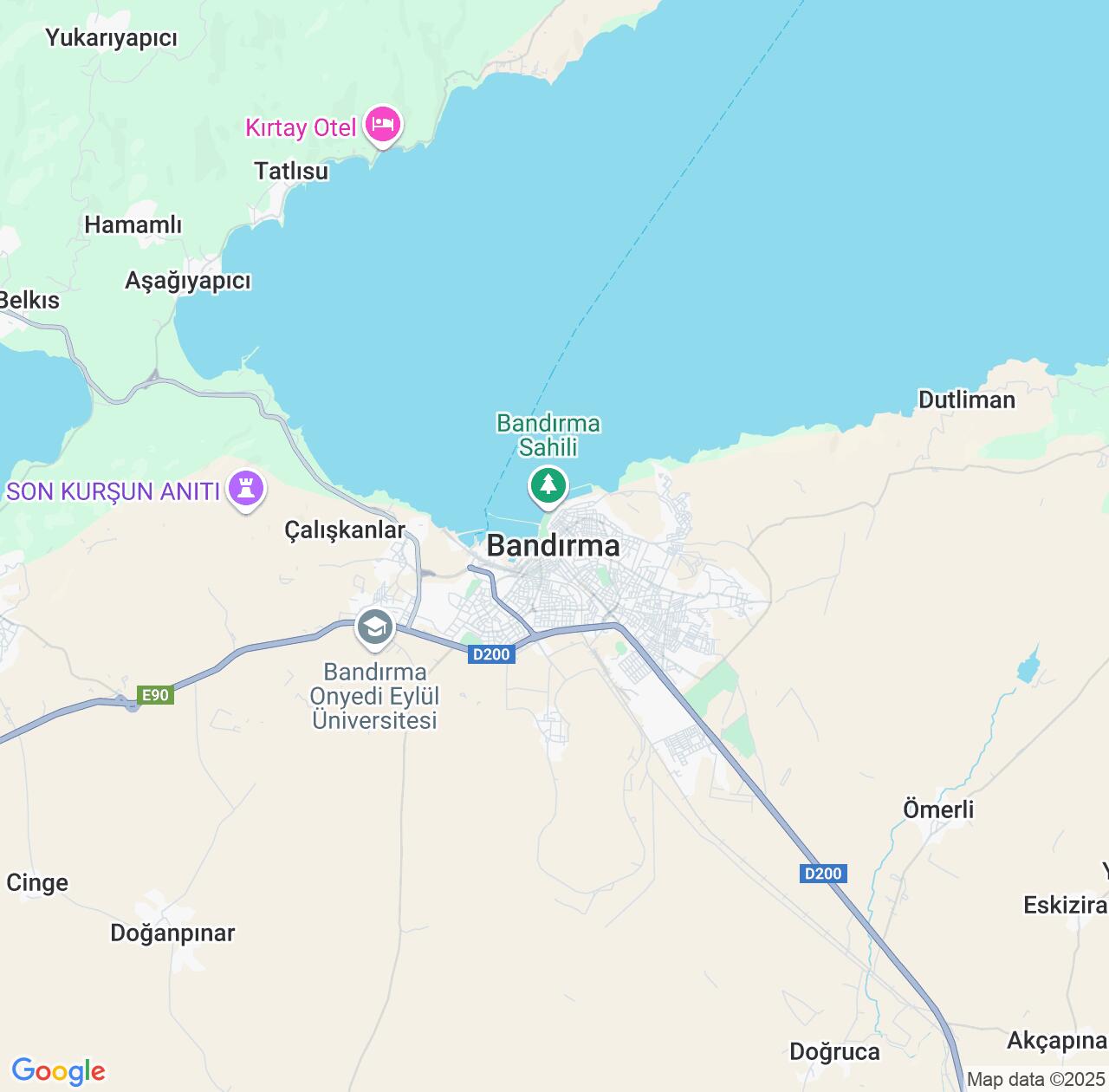 Map image for Intellectual Property Lawyers in Bandirma and Balıkesir IP firms at coordinates  ; .