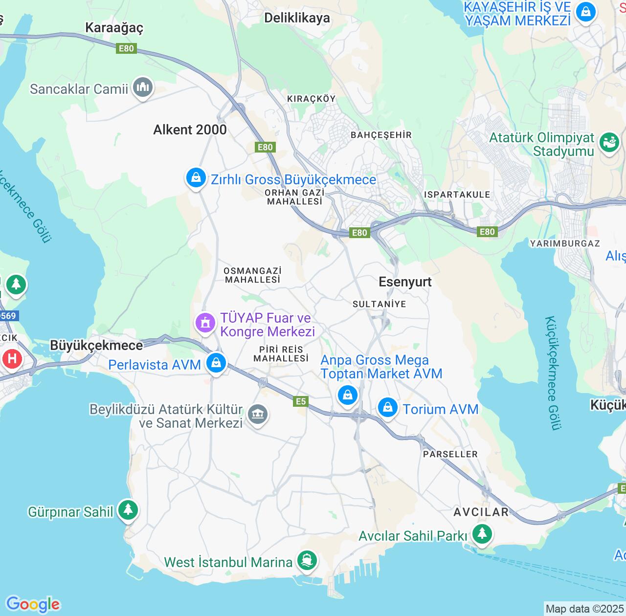 Map image for Intellectual Property Lawyers in Esenyurt and Istanbul IP firms at coordinates  ; .