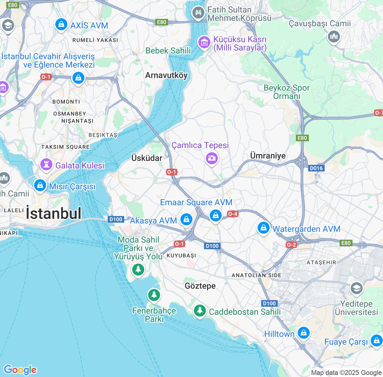 Map image for Intellectual Property Lawyers in UEskuedar and Istanbul IP firms at coordinates  ; .