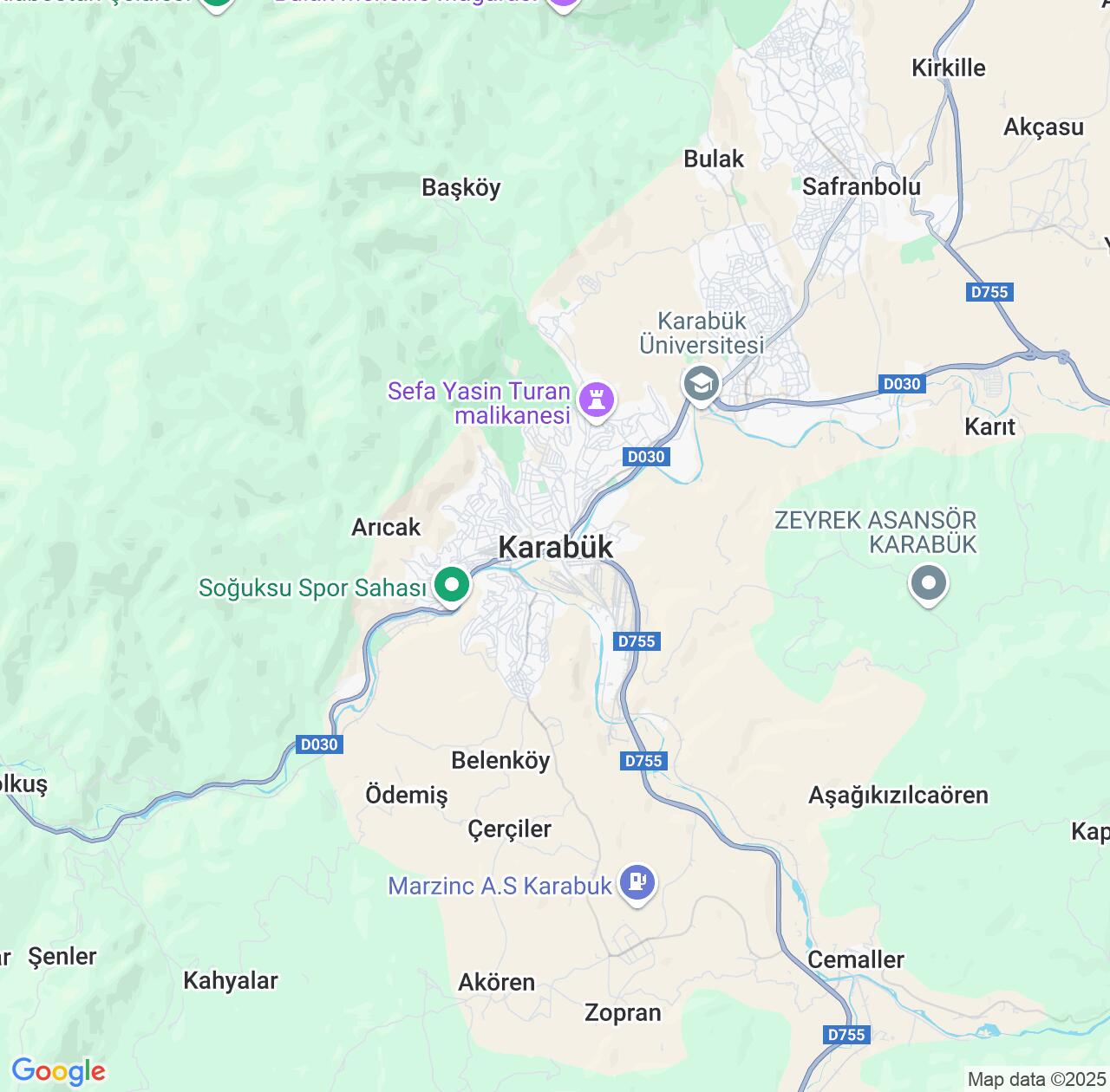 Map image for Intellectual Property Lawyers in Karabuek and Karabük Province IP firms at coordinates  ; .