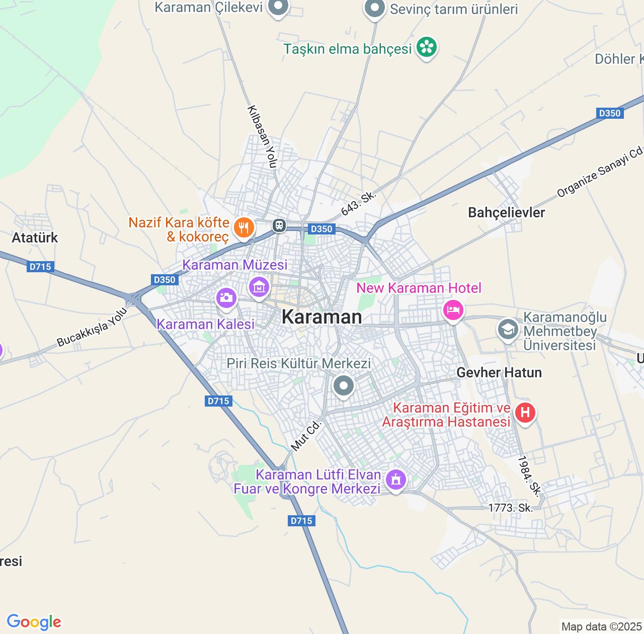 Map image for Intellectual Property Lawyers in Karaman and Turkey IP firms at coordinates  ; .
