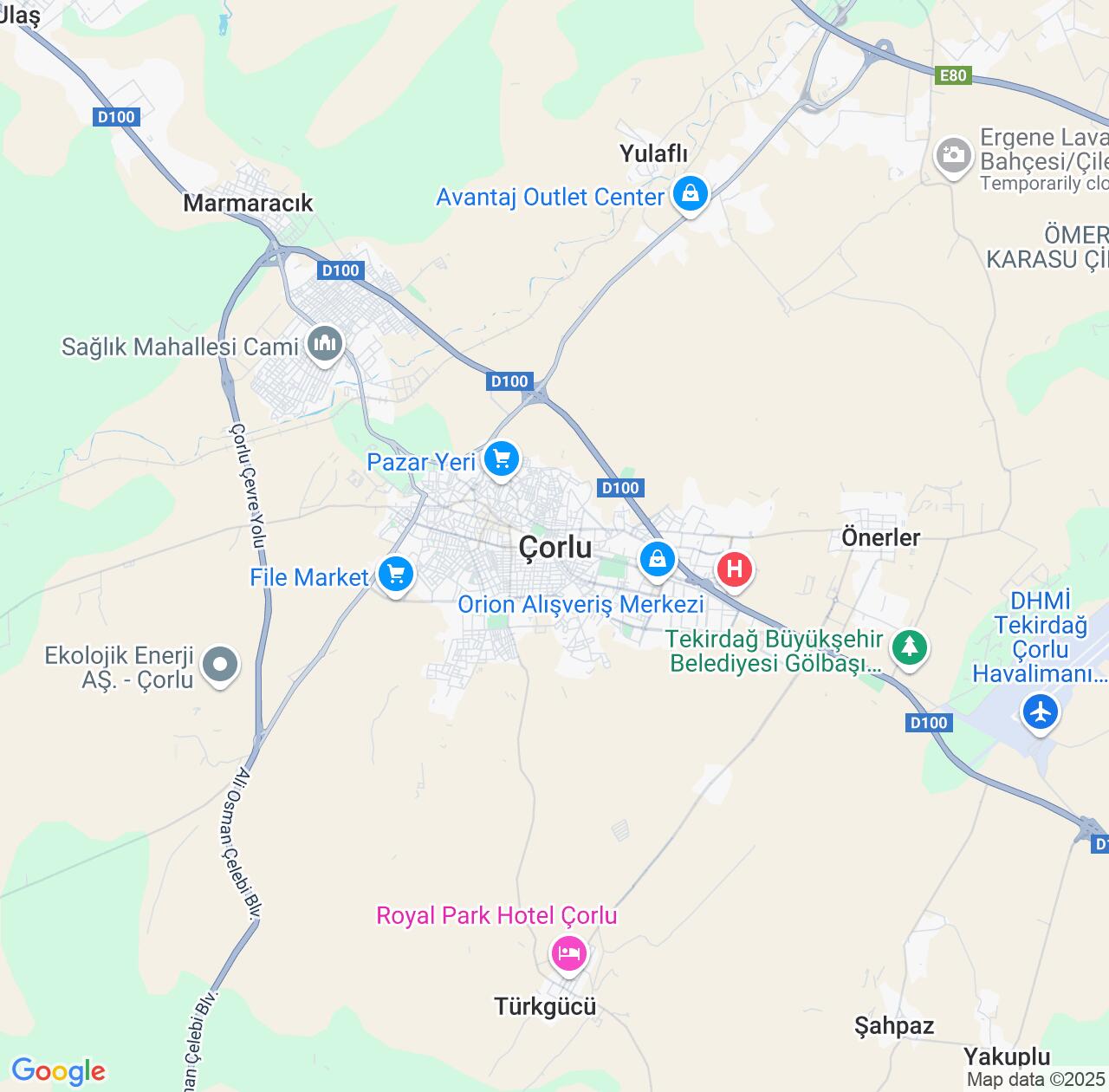 Map image for Intellectual Property Lawyers in Corlu and Tekirdag IP firms at coordinates  ; .