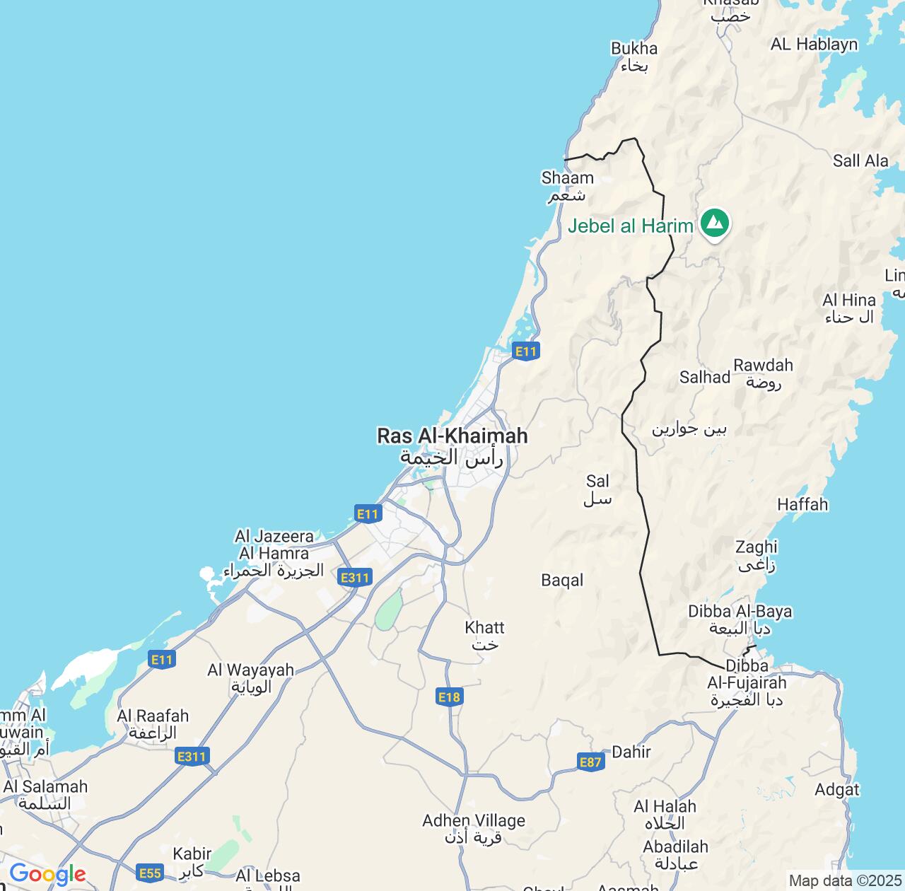 Map image for Intellectual Property Lawyers in Raʼs al Khaymah and United Arab Emirates IP firms at coordinates  ; .