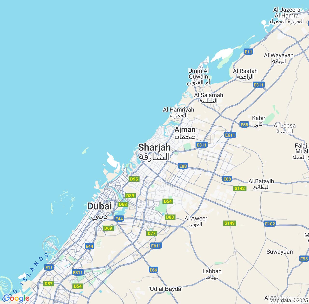 Map image for Intellectual Property Lawyers in Sharjah and United Arab Emirates IP firms at coordinates  ; .