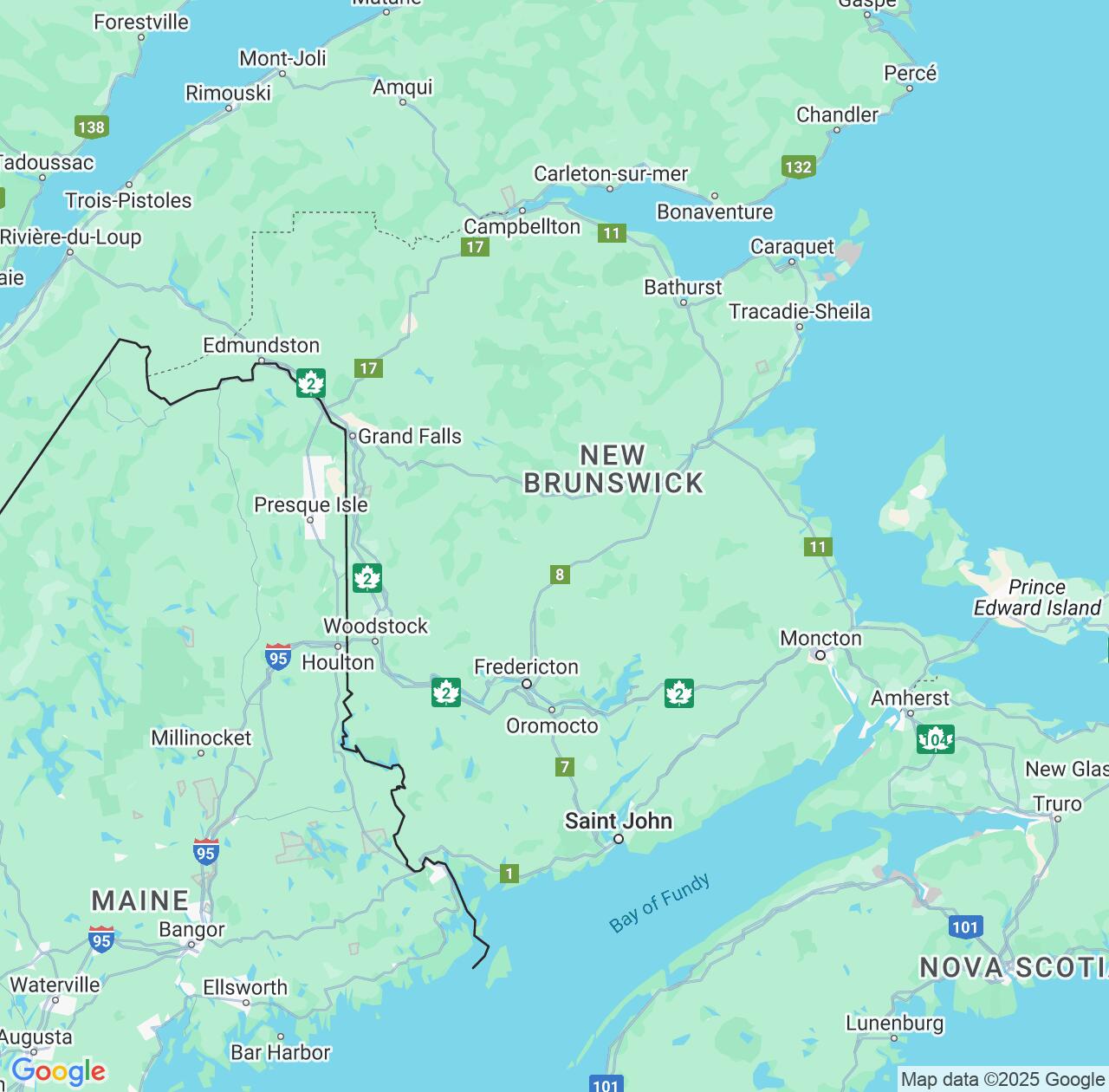 Map image for Intellectual Property Lawyers in New Brunswick and Canada IP firms at coordinates  ; .