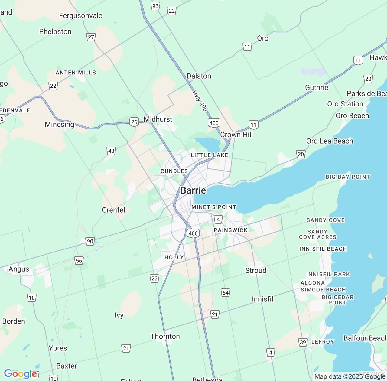 Map image for Intellectual Property Lawyers in Barrie and Ontario IP firms at coordinates  ; .