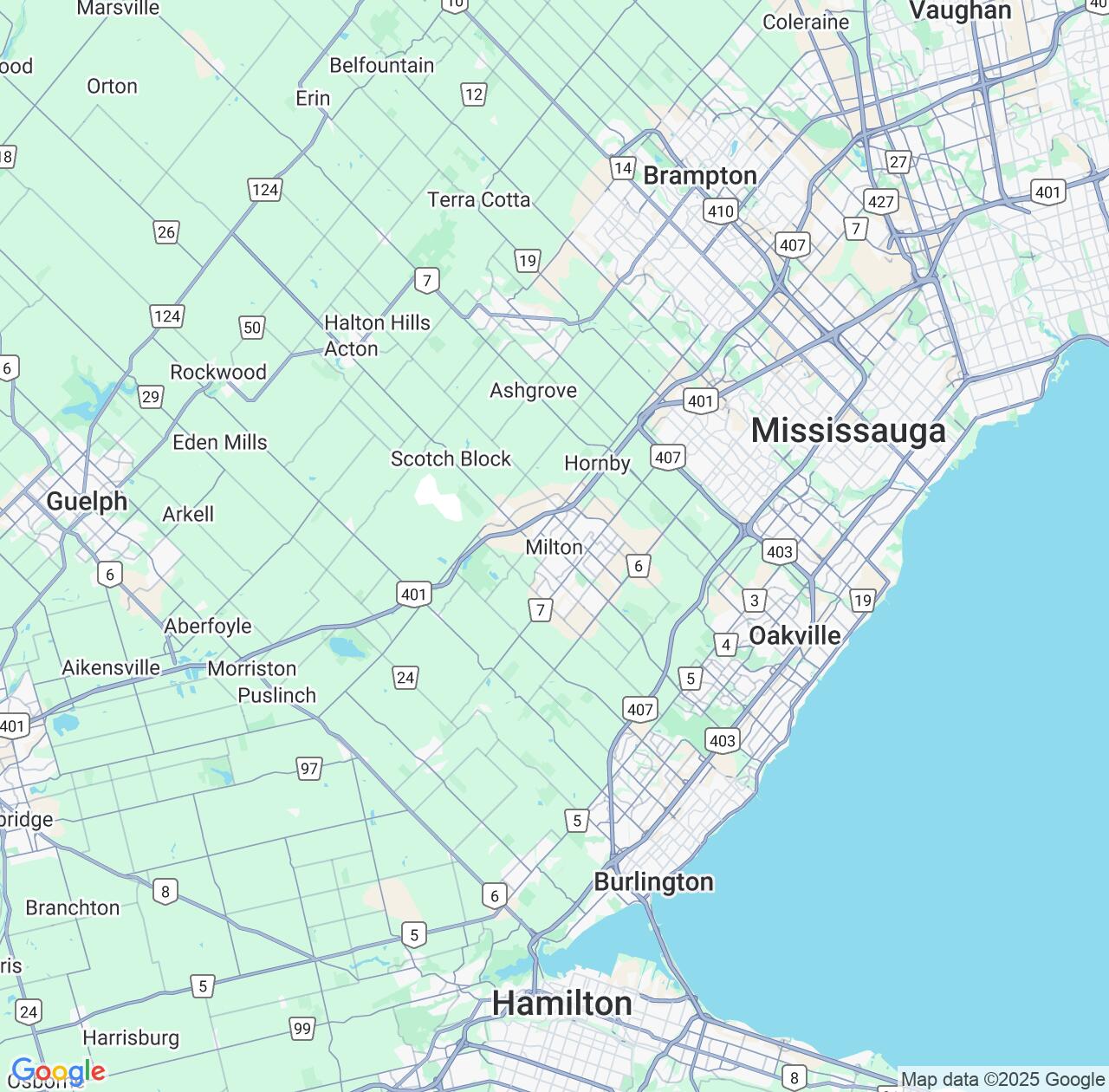 Map image for Intellectual Property Lawyers in Milton and Ontario IP firms at coordinates  ; .